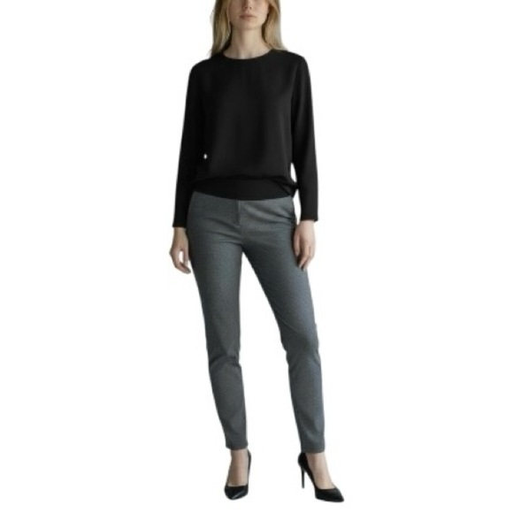 Express Gray and Black Micro Dot Columnist Dress Pants Slacks 6